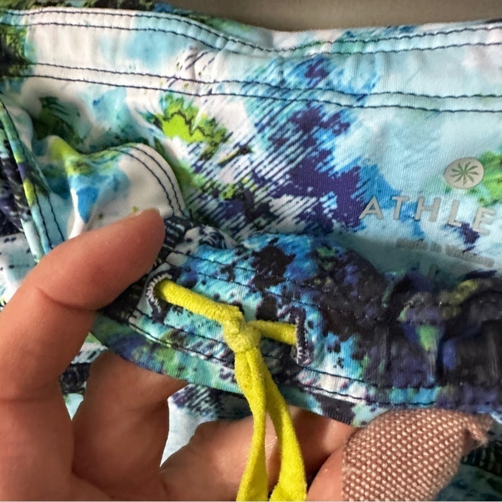 Athleta Hypersonic Sonar Tight Size Small- Caspian Blue Multi - Picture 4 of 10